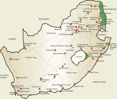 Map of South Africa